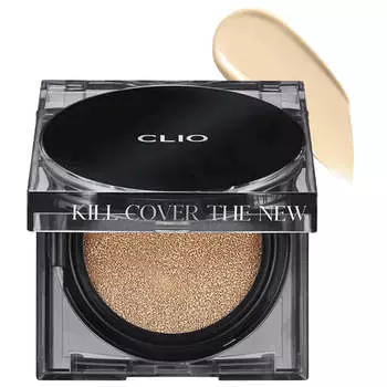 Стойкий полуматовый кушон с невесомым покрытием CLIO Kill Cover The New Founwear Cushion SPF50+ PA+++ 3.5 Vanilla
