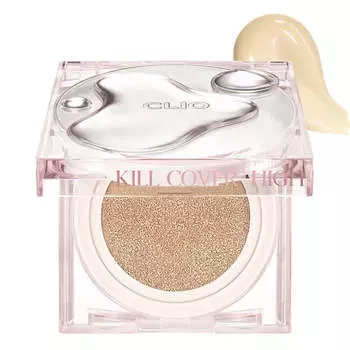 Стойкий кушон с влажным сияющим финишем CLIO Kill Cover High Glow Cushion SPF50+ PA+++ 3 Linen