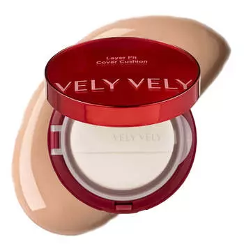 Стойкий тональный кушон Vely Vely Layer Fit Cover Cushion SPF50+ PA++++ 23 Natural