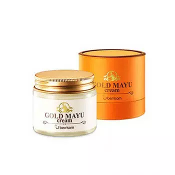 Лечебный крем для лица с лошадиным молоком и золотом Berrisom Gold Mayu Cream