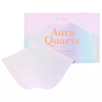 Гидрогелевая разглаживающая маска для губ с жемчужной пудрой Petitfee Aura Quartz Lip Mask