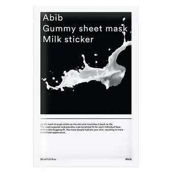 Питательная маска с молочными протеинами Abib Gummy Sheet Mask Milk Sticker