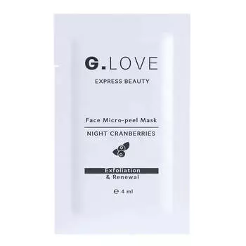 Ночная кислотная пилинг-маска G.Love Face Micro-peel Mask Night Cranberries - саше 4 мл