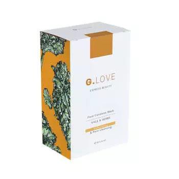 Глиняная маска для очищения пор с травами G.Love Face Carotene Mask Kale&Herbs упаковка 48 мл