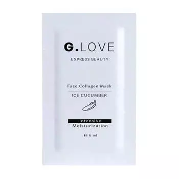 Освежающая коллагеновая маска с огурцом G.Love Face Collagen Mask Ice Cucumber - саше 6 мл