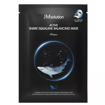 Тканевая маска с акульим скваланом JMsolution Active Shark Squalane Balancing Mask Prime