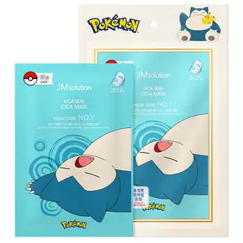 Успокаивающая тканевая маска с центеллой и BHA-кислотой JMsolution Moa Seal Cica Mask упаковка (3 шт)