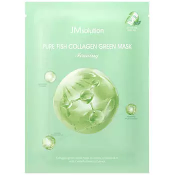 Успокаивающая маска с коллагеном JMsolution Pure Fish Collagen Green Mask Firming