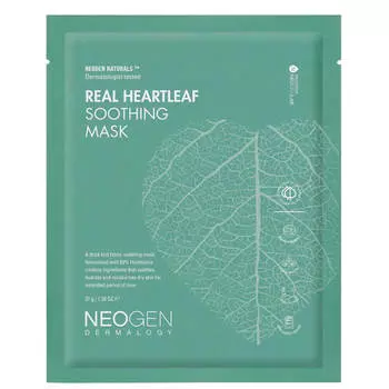 Успокаивающая маска против сухости с хауттюйнией Neogen Dermalogy Real Heartleaf Soothing Mask