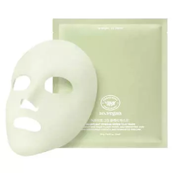 Глиняная маска-корсет с хауттюйнией So Natural So Vegan Heartleaf Vinegar Green Clay Mask