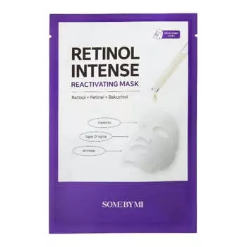Антивозрастная тканевая маска с ретинолом и бакучиолом Some By Mi Retinol Intense Reactivating Mask