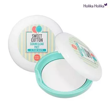 Матирующая пудра для жирной кожи Holika Holika Sebum Clear Pact 01 Pure White