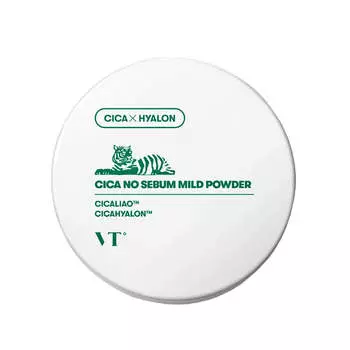 Рассыпчатая пудра с центеллой от жирного блеска VT Cosmetics Cica No Sebum Mild Powder