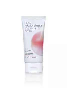 Мягкая пенка для умывания с жемчугом May Island Pearl Micro-Bubble Cleansing Foam