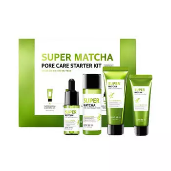 Набор миниатюр для сужения пор с чаем матча Some By Mi Super Matcha Pore Care Starter Kit