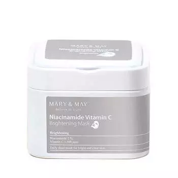 Набор осветляющих масок с ниацинамидом и витамином C Mary&May Niacinamide Vitamin C Brightening Mask