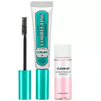 Набор с тушью и водой для снятия макияжа Holika Holika Lash Correcting Mascara 01 Hyper Curling