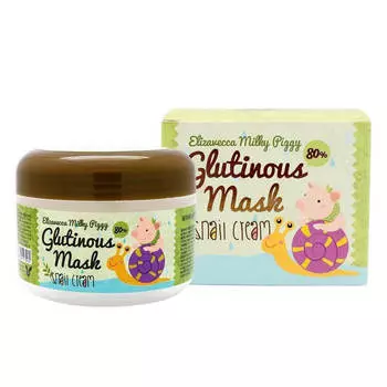 Ночная крем-маска с муцином улитки Elizavecca Milky Piggy Glutinous Mask 80% Snail Cream