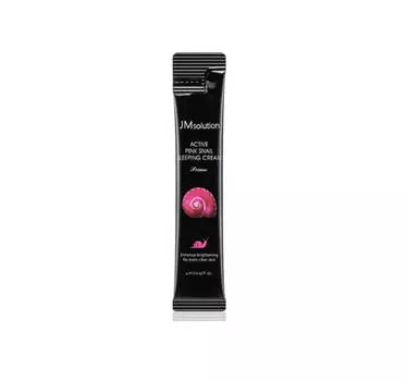 Обновляющая ночная маска с муцином улитки JMsolution Active Pink Snail Sleeping Cream Prime 1 шт