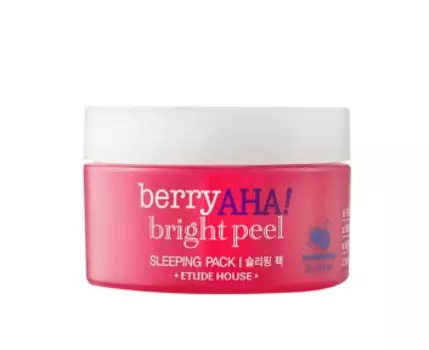 Ночная маска для сияния кожи с AHA-кислотами Etude House Berry AHA Bright Peel Sleeping Pack