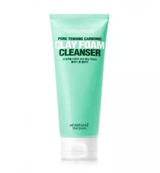 Очищающая пенка для кожи с расширенными порами So'Natural Pore Tensing Carbonic Clay Foam Cleanser