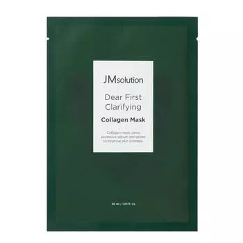 Очищающая тканевая маска с коллагеном JMsolution Dear First Clarifying Collagen Mask