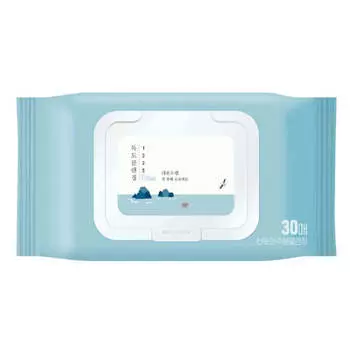 Очищающие салфетки для снятия макияжа Round Lab 1025 Dokdo Cleansing Tissue