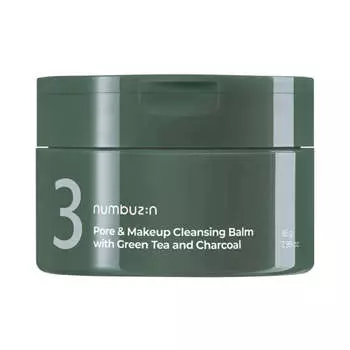 Очищающий бальзам с углём numbuzin No.3 Pore & Makeup Cleansing Balm with Green Tea and Charcoal