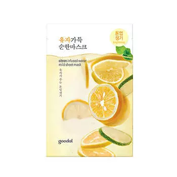 Осветляющая маска с экстрактом юдзу и цитрусовых Goodal Citron Infused Water Mild Sheet Mask