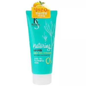 Освежающая маска для жирной кожи головы Kerasys Naturing Refreshing Scalp & Hair Pack