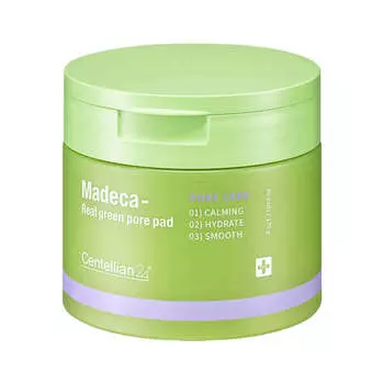 Отшелушивающие пэды с центеллой Centellian24 Madeca Real Green Pore Pad