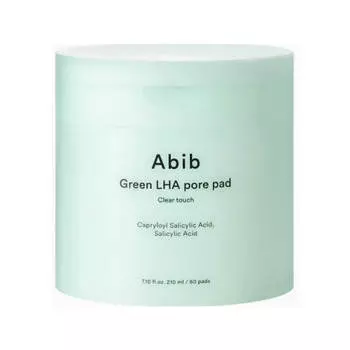 Кислотные тонер-пэды для очищения пор Abib Green LHA Pore Pad Clear Touch