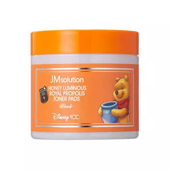Разглаживающие тонер-пэды с прополисом JMsolution Honey Luminous Royal Propolis Toner Pads Black