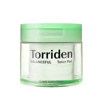 Гипоаллергенные очищающие пэды с центеллой Torriden Balanceful Cica Toner Pad