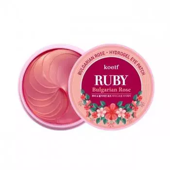 Гидрогелевые патчи для век с рубиновой пудрой и розой Koelf Ruby Bulgarian Rose Eye Patch