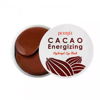 Тонизирующие гидрогелевые патчи с какао Petitfee Cacao Energizing Hydrogel Eye Patch