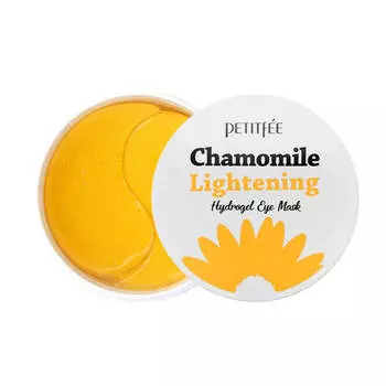 Патчи против темных кругов с экстрактом ромашки Petitfee Chamomile Lightening Hydrogel Eye Mask