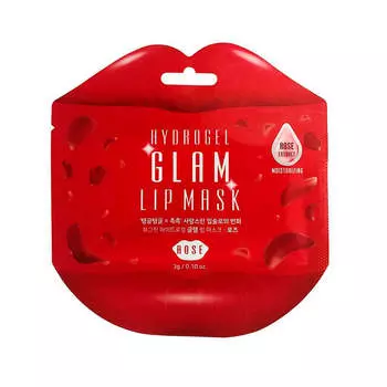 Гидрогелевые патчи для губ с розой Beauugreen Hydrogel Glam Lip Mask Rose 1 шт.