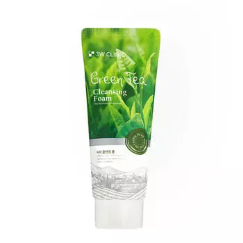 Пенка для умывания 3W CLINIC Cleansing Foam Green Tea