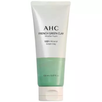 Мицеллярная пенка для умывания с зелёной глиной AHC French Green Clay Micellar Foam