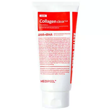 Очищающая пенка с коллагеном и пробиотиками MEDIPEEL Red Lacto Collagen Clear Foam Cleanser 2.0