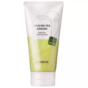 Увлажняющая пенка с экстрактом зеленого чая The Saem Healing Tea Garden Green Tea Cleansing Foam