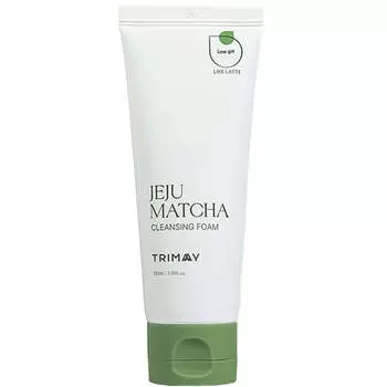 Слабокислотная пенка для умывания с чаем матча Trimay Jeju Matcha Low pH Cleansing Foam