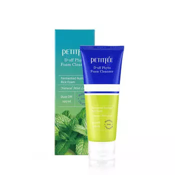 Пенка с мятой для глубокого очищения кожи Petitfee D-off Phyto Foam Cleanser