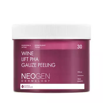 Винные пилинг-пэды с комплексом кислот Neogen Dermalogy Wine Lift PHA Gauze Peeling