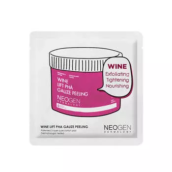 Очищающие пилинг-пэды с вином и кислотами Neogen Dermalogy Wine Lift PHA Gauze Peeling Pad