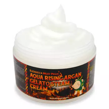 Питательный крем для лица с аргановым маслом Elizavecca Aqua Rising Argan Gelato Steam Cream