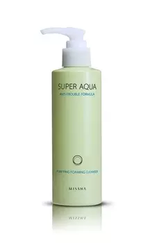Противовоспалительная очищающая пенка Missha Super Aqua Anti-Trouble Formula Purifying Foaming Cleanser