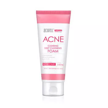 Противовоспалительная пенка для глубокого очищения Acwell Acne Clearing Deep Cleansing Foam