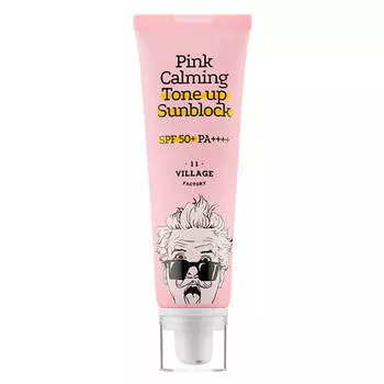 Санблок для проблемной и чувствительной кожи Village 11 Factory Pink Calming Sun Block SPF50+ PA++++ 50 мл